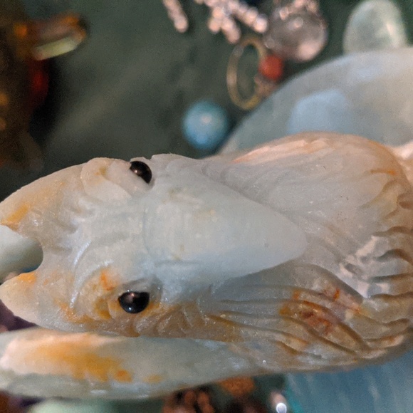 Griffyn statue 🐉 gargoyles carved stone Amazonite - Picture 3 of 3